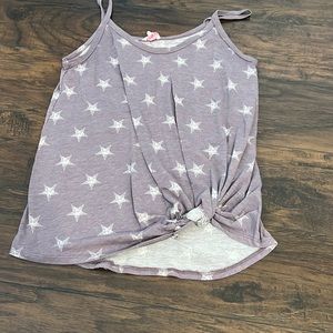 Light purple tank top with white stars